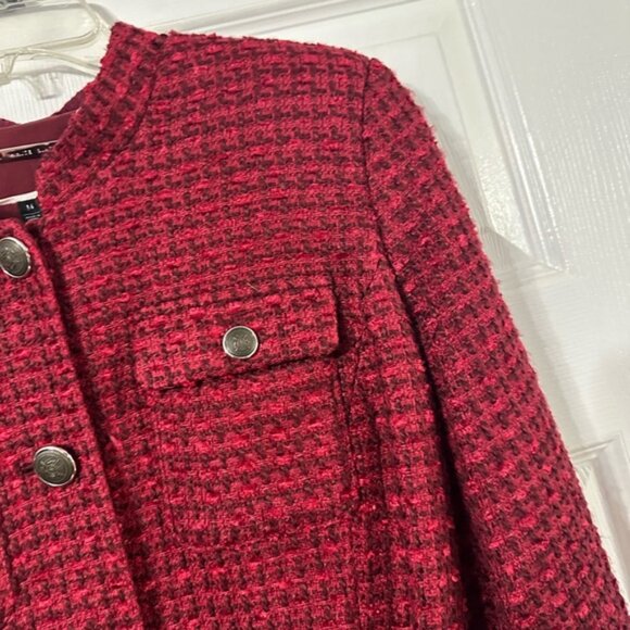 White House Black Market Belted Tweed Jacket - Picture 6 of 16